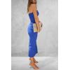 imagePRETTYGARDEN Womens Summer Bodycon Maxi Tube Dress Ribbed Strapless Side Slit Long Going Out Casual Elegant Party DressesBlue