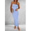 imagePRETTYGARDEN Womens Summer Bodycon Maxi Tube Dress Ribbed Strapless Side Slit Long Going Out Casual Elegant Party DressesLight Blue