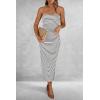 imagePRETTYGARDEN Womens Summer Bodycon Maxi Tube Dress Ribbed Strapless Side Slit Long Going Out Casual Elegant Party DressesStriped White Black