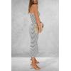 imagePRETTYGARDEN Womens Summer Bodycon Maxi Tube Dress Ribbed Strapless Side Slit Long Going Out Casual Elegant Party DressesStriped White Black