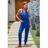 imagePRETTYGARDEN Womens Summer Casual One Piece Jumpsuits Spaghetti Strap Pants Romper 2025 Spring Vacation Resort OutfitsBlue