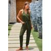 imagePRETTYGARDEN Womens Summer Casual One Piece Jumpsuits Spaghetti Strap Pants Romper 2025 Spring Vacation Resort OutfitsGreen