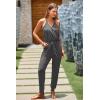 imagePRETTYGARDEN Womens Summer Casual One Piece Jumpsuits Spaghetti Strap Pants Romper 2025 Spring Vacation Resort OutfitsGrey