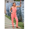 imagePRETTYGARDEN Womens Summer Casual One Piece Jumpsuits Spaghetti Strap Pants Romper 2025 Spring Vacation Resort OutfitsLight Pink