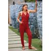 imagePRETTYGARDEN Womens Summer Casual One Piece Jumpsuits Spaghetti Strap Pants Romper 2025 Spring Vacation Resort OutfitsRed