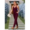 imagePRETTYGARDEN Womens Summer Casual One Piece Jumpsuits Spaghetti Strap Pants Romper 2025 Spring Vacation Resort OutfitsWine Red