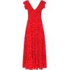 imagePRETTYGARDEN Womens Summer Flowy Maxi Dress Casual Cap Sleeve V Neck Smocked Beach SundressPrint Red