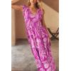 imagePRETTYGARDEN Womens Summer Flowy Maxi Dress Casual Cap Sleeve V Neck Smocked Beach SundressPrint Rose Purple