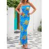imagePRETTYGARDEN Womens Summer Printed Tube Maxi Dress Strapless Bodycon Sleeveless Night Out Long DressesFloral Light Blue