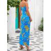 imagePRETTYGARDEN Womens Summer Printed Tube Maxi Dress Strapless Bodycon Sleeveless Night Out Long DressesFloral Light Blue