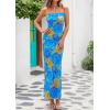 imagePRETTYGARDEN Womens Summer Printed Tube Maxi Dress Strapless Bodycon Sleeveless Night Out Long DressesFloral Light Blue
