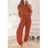 imagePRETTYGARDEN Womens Two Piece Outfits Sweater Sets Knit Pullover Tops And High Waisted Pants Matching Tracksuit Sweatsuit SetRust Red