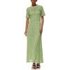 imagePRETTYGARDEN Womens Eyelet Cover Up Dress 2025 Summer Vacation Resort Maxi Dresses Beach Short Sleeve Hollow Out SundressMint Green