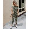imagePRETTYGARDEN Jumpsuits for Women 2025 Dressy Casual Off Shoulder Romper Outfits Spring Vacation Travel Summer Lounge ClothesCamouflage