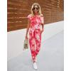 imagePRETTYGARDEN Jumpsuits for Women 2025 Dressy Casual Off Shoulder Romper Outfits Spring Vacation Travel Summer Lounge ClothesTie Dyered