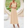 imagePRETTYGARDEN Skirt Sets Women 2 Piece Outfits 2025 Summer Casual Knit Tank Tops Flowy Midi Skirts Matching Vacation ClothesBeige