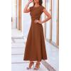 imagePRETTYGARDEN Two Piece Skirt Set for Women 2025 Summer Spring Dressy Casual Knit Travel Vacation Matching Lounge OutfitsDark Brown