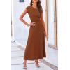 imagePRETTYGARDEN Two Piece Skirt Set for Women 2025 Summer Spring Dressy Casual Knit Travel Vacation Matching Lounge OutfitsDark Brown