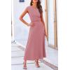 imagePRETTYGARDEN Two Piece Skirt Set for Women 2025 Summer Spring Dressy Casual Knit Travel Vacation Matching Lounge OutfitsDusty Pink