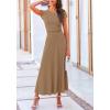 imagePRETTYGARDEN Two Piece Skirt Set for Women 2025 Summer Spring Dressy Casual Knit Travel Vacation Matching Lounge OutfitsLight Brown