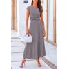imagePRETTYGARDEN Two Piece Skirt Set for Women 2025 Summer Spring Dressy Casual Knit Travel Vacation Matching Lounge OutfitsLight Grey