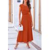 imagePRETTYGARDEN Two Piece Skirt Set for Women 2025 Summer Spring Dressy Casual Knit Travel Vacation Matching Lounge OutfitsOrange