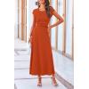 imagePRETTYGARDEN Two Piece Skirt Set for Women 2025 Summer Spring Dressy Casual Knit Travel Vacation Matching Lounge OutfitsOrange