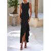 imagePRETTYGARDEN Wedding Guest Dresses for Women 2025 Summer Formal Gala Maxi Dress Ruffle Mermaid Cocktail Long DressesBlack