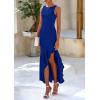 imagePRETTYGARDEN Wedding Guest Dresses for Women 2025 Summer Formal Gala Maxi Dress Ruffle Mermaid Cocktail Long DressesBrilliant Blue