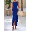 imagePRETTYGARDEN Wedding Guest Dresses for Women 2025 Summer Formal Gala Maxi Dress Ruffle Mermaid Cocktail Long DressesBrilliant Blue