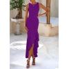 imagePRETTYGARDEN Wedding Guest Dresses for Women 2025 Summer Formal Gala Maxi Dress Ruffle Mermaid Cocktail Long DressesPurple