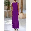 imagePRETTYGARDEN Wedding Guest Dresses for Women 2025 Summer Formal Gala Maxi Dress Ruffle Mermaid Cocktail Long DressesPurple