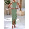 imagePRETTYGARDEN Wedding Guest Dresses for Women 2025 Summer Formal Gala Maxi Dress Ruffle Mermaid Cocktail Long DressesSage Green