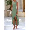 imagePRETTYGARDEN Wedding Guest Dresses for Women 2025 Summer Formal Gala Maxi Dress Ruffle Mermaid Cocktail Long DressesSage Green