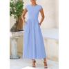 imagePRETTYGARDEN Womens 2025 Summer Casual Long Dresses Cap Sleeve Patchwork A Line Flowy Modest Elegant Homecoming Maxi DressLight Blue