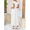 imagePRETTYGARDEN Womens 2025 Summer Casual Long Dresses Cap Sleeve Patchwork A Line Flowy Modest Elegant Homecoming Maxi DressWhite