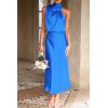 imagePRETTYGARDEN Womens 2025 Summer Satin Dress Elegant Sleeveless Mock Neck Cocktail Party Maxi DressesBrilliant Blue