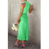 imagePRETTYGARDEN Womens 2025 Summer Satin Dress Elegant Sleeveless Mock Neck Cocktail Party Maxi DressesGrass Green