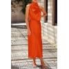 imagePRETTYGARDEN Womens 2025 Summer Satin Dress Elegant Sleeveless Mock Neck Cocktail Party Maxi DressesOrange