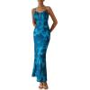 imagePRETTYGARDEN Womens Bodycon Maxi Dress 2025 Summer Floral Sundress Sleeveless Spaghetti Strap Cocktail Party DressLake Blue Floral