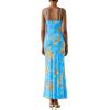 imagePRETTYGARDEN Womens Bodycon Maxi Dress 2025 Summer Floral Sundress Sleeveless Spaghetti Strap Cocktail Party DressLight Blue Floral