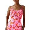 imagePRETTYGARDEN Womens Bodycon Maxi Dress 2025 Summer Floral Sundress Sleeveless Spaghetti Strap Cocktail Party DressPink Daisy