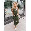 imagePRETTYGARDEN Womens Jumpsuit Casual Summer Romper 2025 Sleeveless Tank Lounge Cruise Airport Outfits Vacation ClothesArmy Green