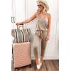 imagePRETTYGARDEN Womens Jumpsuit Casual Summer Romper 2025 Sleeveless Tank Lounge Cruise Airport Outfits Vacation ClothesBeige