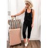 imagePRETTYGARDEN Womens Jumpsuit Casual Summer Romper 2025 Sleeveless Tank Lounge Cruise Airport Outfits Vacation ClothesBlack