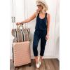 imagePRETTYGARDEN Womens Jumpsuit Casual Summer Romper 2025 Sleeveless Tank Lounge Cruise Airport Outfits Vacation ClothesDark Blue