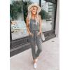 imagePRETTYGARDEN Womens Jumpsuit Casual Summer Romper 2025 Sleeveless Tank Lounge Cruise Airport Outfits Vacation ClothesLight Grey