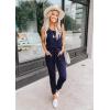 imagePRETTYGARDEN Womens Jumpsuit Casual Summer Romper 2025 Sleeveless Tank Lounge Cruise Airport Outfits Vacation ClothesNavy