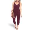 imagePRETTYGARDEN Womens Jumpsuit Casual Summer Romper 2025 Sleeveless Tank Lounge Cruise Airport Outfits Vacation ClothesRed