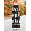 imagePRETTYGARDEN Womens Summer Boho Jumpsuits One Piece Beach Vacation Outfits Spaghetti Strap Wide Leg Pants RompersBlack